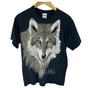 GILDAN Alaska Wolf Graphic Tee SZ MD